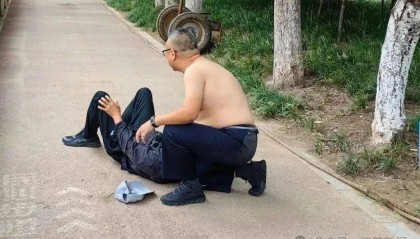 石家庄一公安局副局长“赤膊上阵”,扑倒诈骗分子