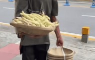 四川一大爷进城卖手工筲箕，卖不完就睡桥洞，拒绝好心女店主代卖，女店主干脆全部买下