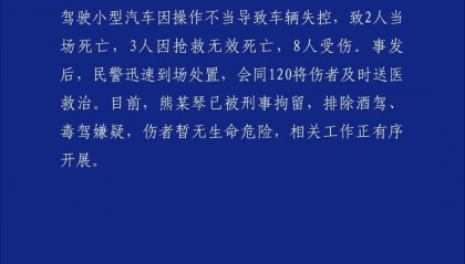湖北警方:熊某琴被刑拘