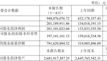 安德利:2025年上半年净利润2.01亿元 同比增长50.26%