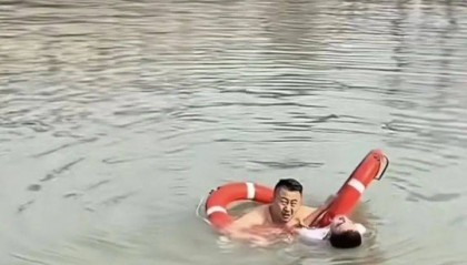 山东大哥到苏州出差，刚下火车20分钟跳河救人