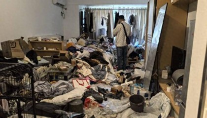 公寓变垃圾场后续：女租客称东西都不要了，愿付清洁费