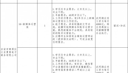 32人!吉安一国企公开招聘