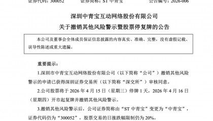 定了！300052，成功“摘帽”！明日停牌